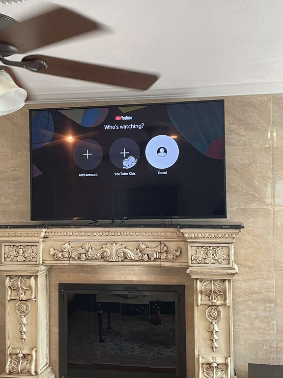 Indoor TV mounting