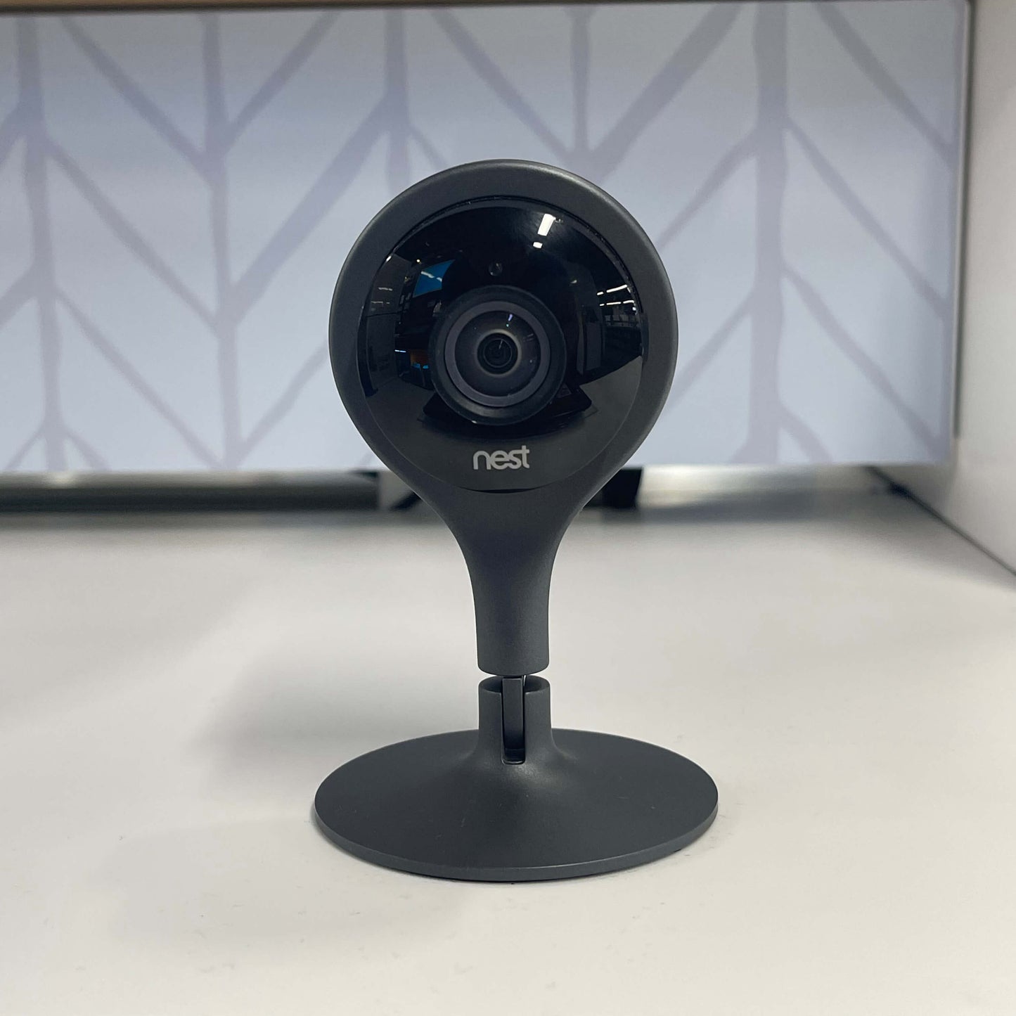 A Google Nest Indoor Camera installed at a home