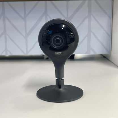 A Google Nest Indoor Camera installed at a home